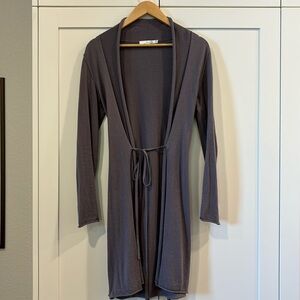 Boden long sleeve belted cotton cashmere cardigan